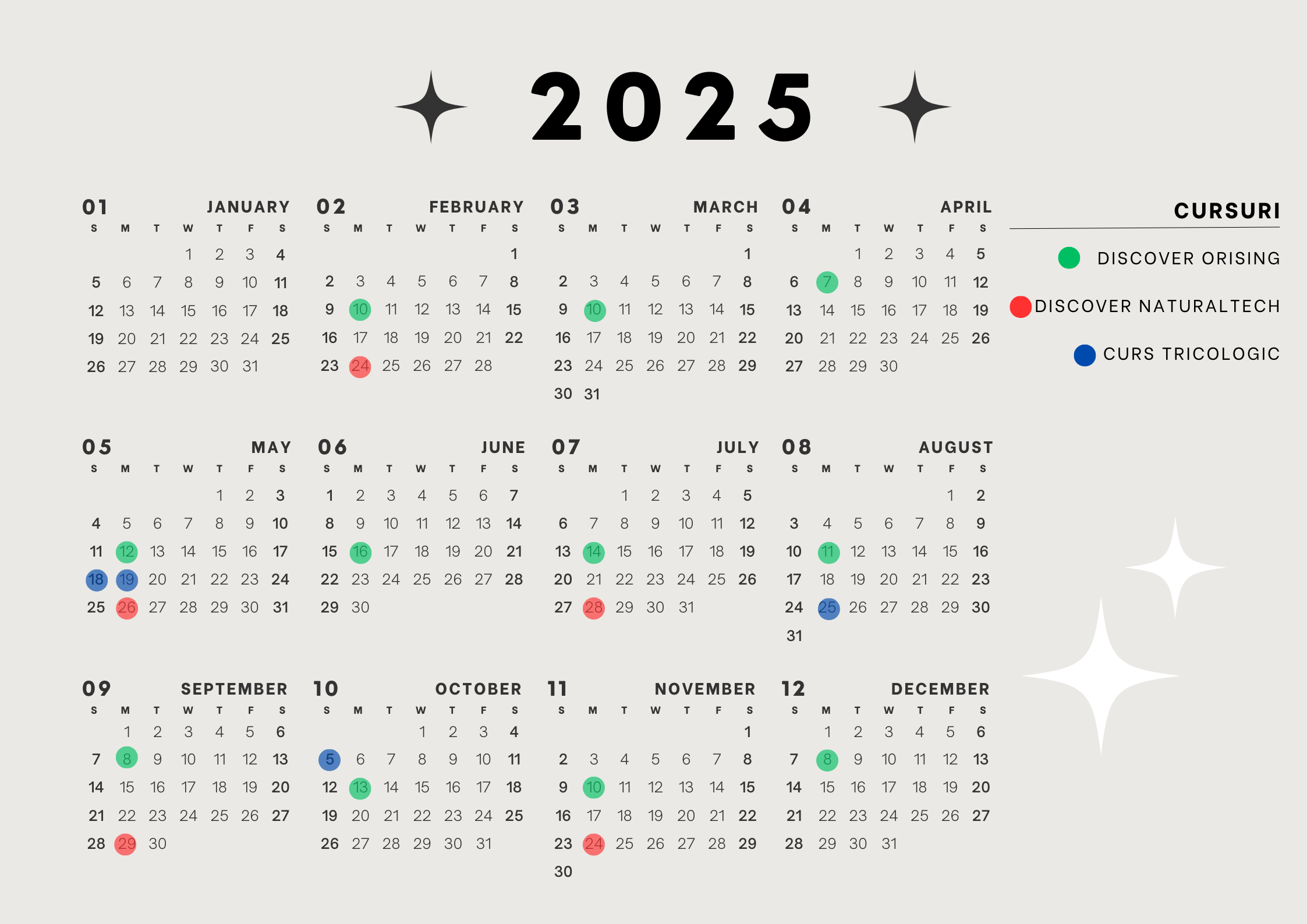 Salon Expressive – Curs calendar